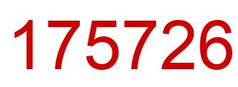 Número 175726 imagen rojo