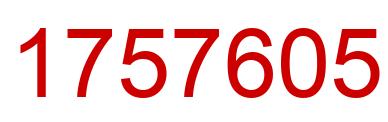 Number 1757605 red image