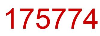 Número 175774 imagen rojo