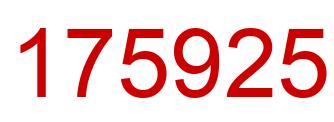 Número 175925 imagen rojo