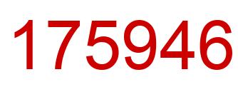 Number 175946 red image