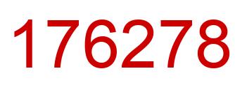 Number 176278 red image
