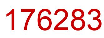 Number 176283 red image