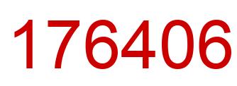 Number 176406 red image