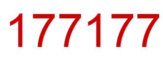 Number 177177 red image