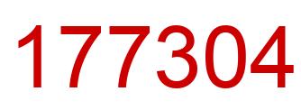 Número 177304 imagen rojo
