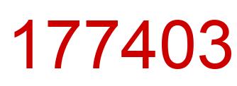 Number 177403 red image