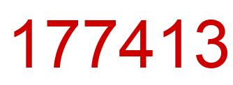 Number 177413 red image