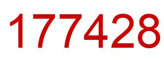 Number 177428 red image