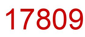 Number 17809 red image