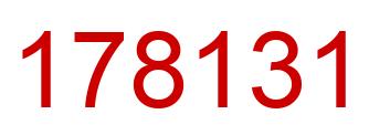 Number 178131 red image