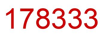 Number 178333 red image
