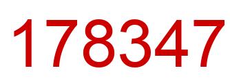 Number 178347 red image