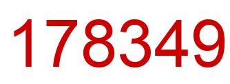 Number 178349 red image