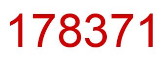 Number 178371 red image