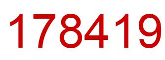 Number 178419 red image
