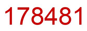 Número 178481 imagen rojo