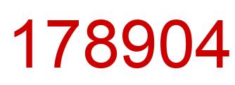 Number 178904 red image