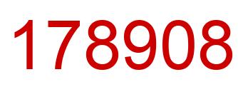 Número 178908 imagen rojo