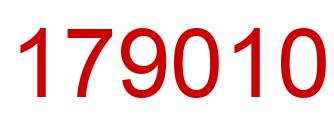 Number 179010 red image