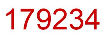 Número 179234 imagen rojo