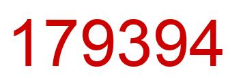 Número 179394 imagen rojo