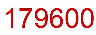 Número 179600 imagen rojo