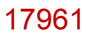Number 17961 red image