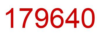 Number 179640 red image