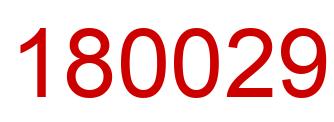 Number 180029 red image
