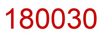 Number 180030 red image