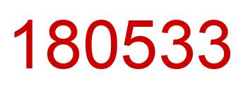 Number 180533 red image