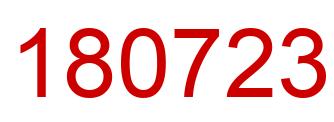 Number 180723 red image