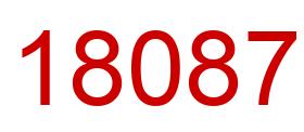 Number 18087 red image