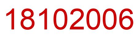 Number 18102006 red image