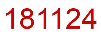 Number 181124 red image
