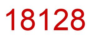 Number 18128 red image
