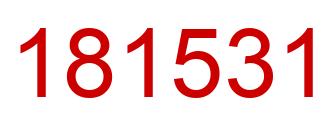 Number 181531 red image
