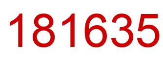Number 181635 red image