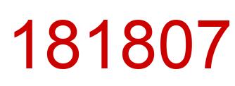 Number 181807 red image