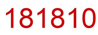 Number 181810 red image