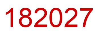 Número 182027 imagen rojo