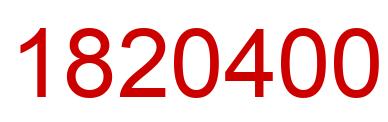 Number 1820400 red image