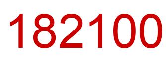 Número 182100 imagen rojo