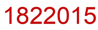 Number 1822015 red image