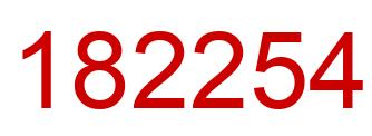 Número 182254 imagen rojo