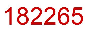 Número 182265 imagen rojo
