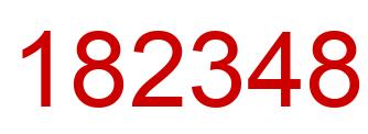 Number 182348 red image