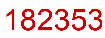 Number 182353 red image