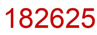 Number 182625 red image